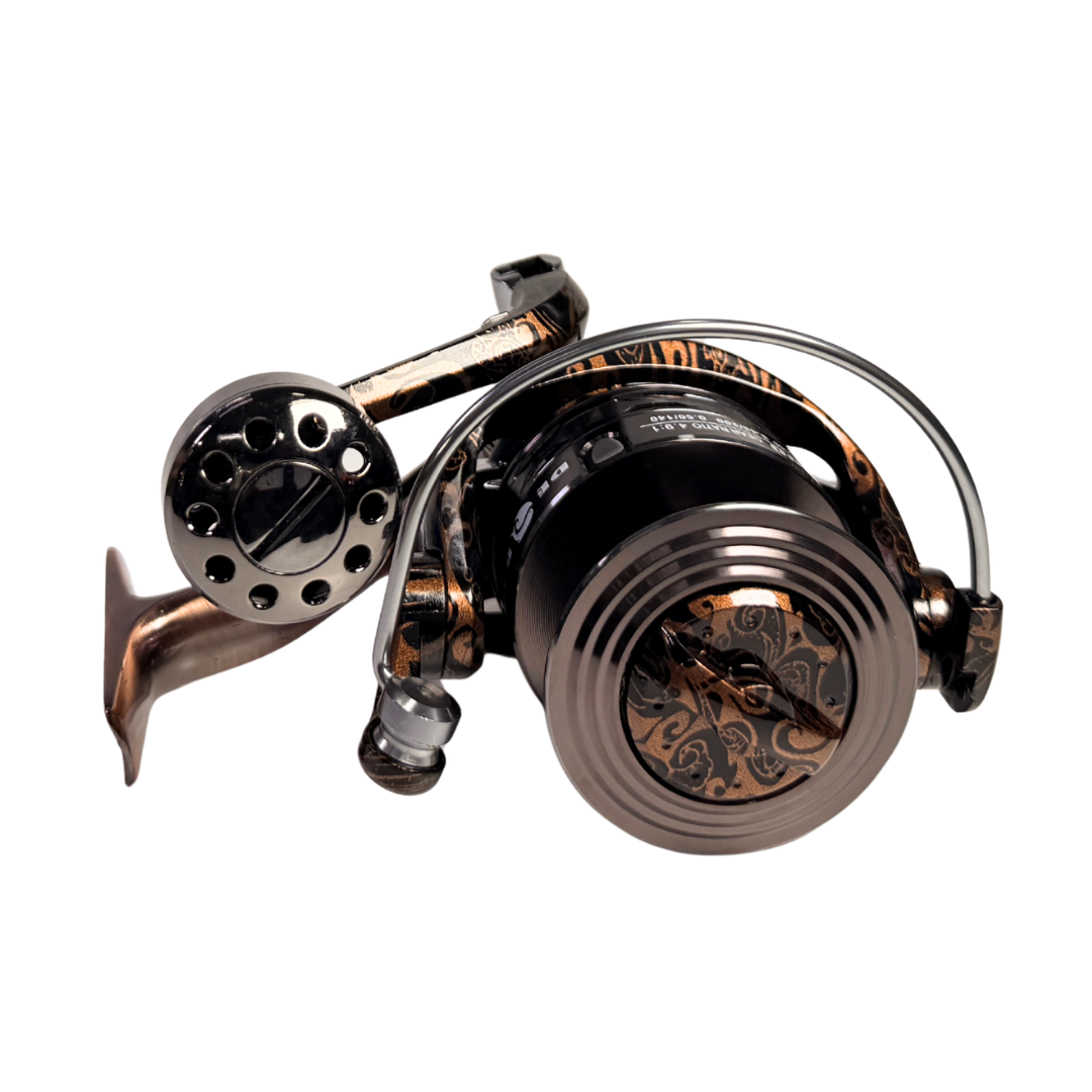 Carrete de Pesca Spinning HM7000 | 5.2:1 Cobre y Negro