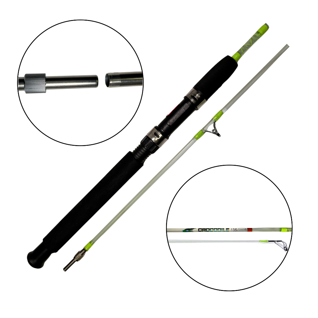 Vara de Pesca Crocodile 135 y 165 cm - Fibra de Vidrio