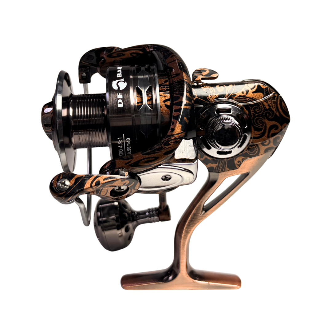 Carrete de Pesca Spinning HM7000 | 5.2:1 Cobre y Negro
