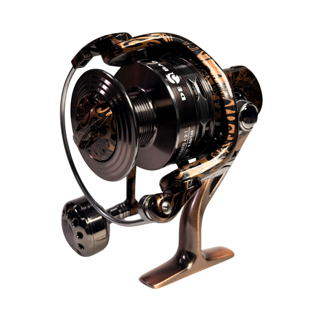Carrete de Pesca Spinning HM7000 | 5.2:1 Cobre y Negro