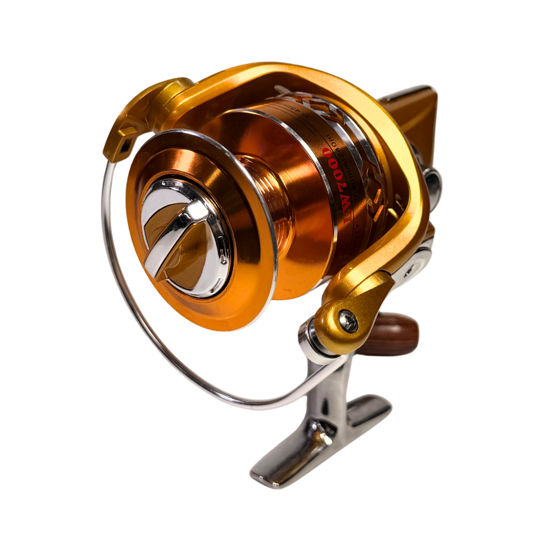 Carrete de Pesca LW7000 – Spinning 7000 Dorado