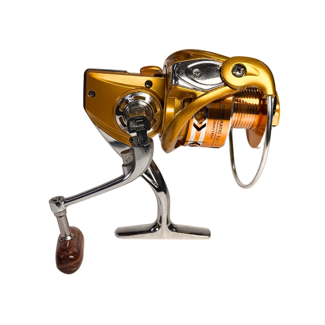 Carrete de Pesca LW7000 – Spinning 7000 Dorado