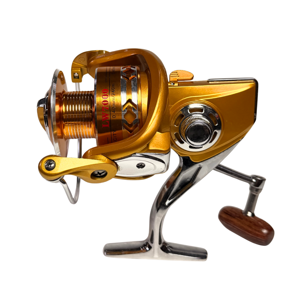 Carrete de Pesca LW7000 – Spinning 7000 Dorado