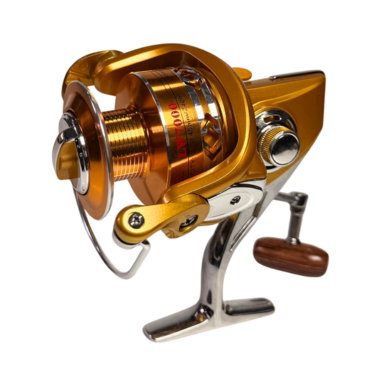 Carrete de Pesca LW7000 – Spinning 7000 Dorado