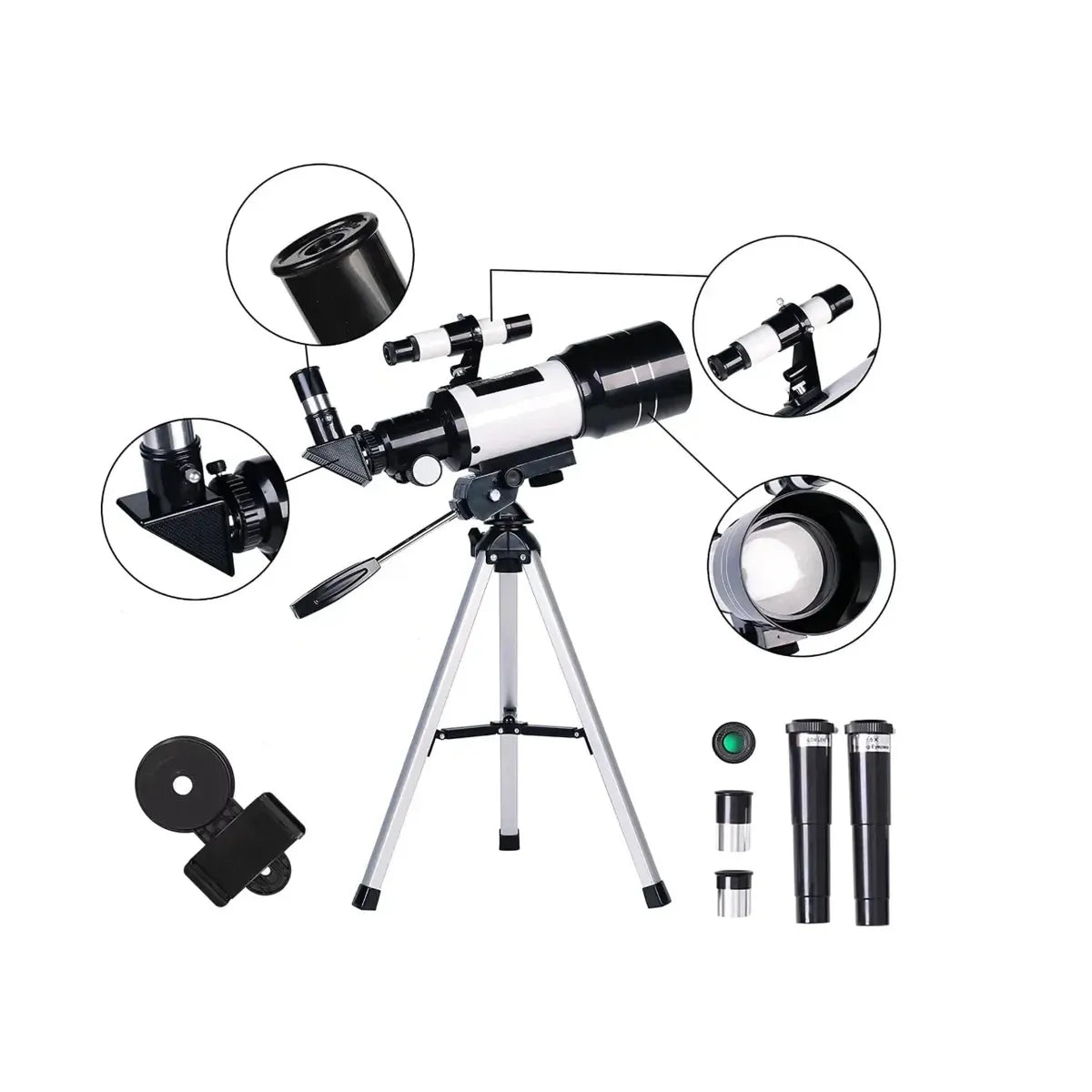 Telescopio Astronómico 70mm 150x | Refractor con Trípode